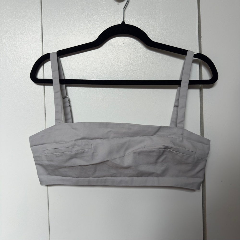 ✨5 for $25✨Zara Structured Crop Top | Gray